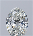 Natural Diamond 0.42 Carats, Oval with  Cut, H Color, VVS1 Clarity and Certified by GIA