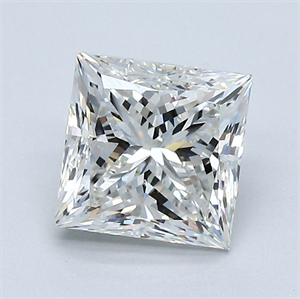 Picture of Natural Diamond 1.74 Carats, Princess with  Cut, I Color, VS2 Clarity and Certified by GIA