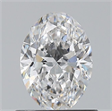 Natural Diamond 0.71 Carats, Oval with  Cut, D Color, VS2 Clarity and Certified by GIA