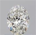 Natural Diamond 0.50 Carats, Oval with  Cut, G Color, VVS2 Clarity and Certified by GIA