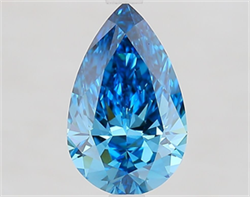 Picture of Lab Grown Diamond 2.08 Carats, Pear with  Cut, Fancy Vivid Blue Color, VS1 Clarity and Certified by IGI