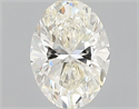 Natural Diamond 0.61 Carats, Oval with  Cut, J Color, VVS2 Clarity and Certified by GIA