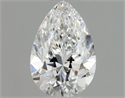 Natural Diamond 0.40 Carats, Pear with  Cut, D Color, VS2 Clarity and Certified by GIA