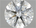 Natural Diamond 0.90 Carats, Round with Excellent Cut, H Color, IF Clarity and Certified by IGI