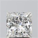 Natural Diamond 1.74 Carats, Princess with  Cut, H Color, SI2 Clarity and Certified by GIA