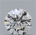 Natural Diamond 0.50 Carats, Round with Excellent Cut, F Color, I1 Clarity and Certified by IGI