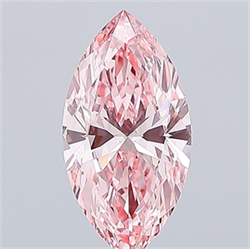 Picture of Lab Grown Diamond 2.53 Carats, Marquise with  Cut, Fancy Vivid Pink Color, VS1 Clarity and Certified by IGI