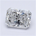 Natural Diamond 1.10 Carats, Radiant with  Cut, D Color, I1 Clarity and Certified by GIA