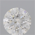 Natural Diamond 0.87 Carats, Round with Excellent Cut, F Color, SI2 Clarity and Certified by IGI