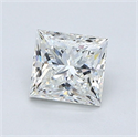 Natural Diamond 1.00 Carats, Princess with  Cut, H Color, VVS2 Clarity and Certified by GIA