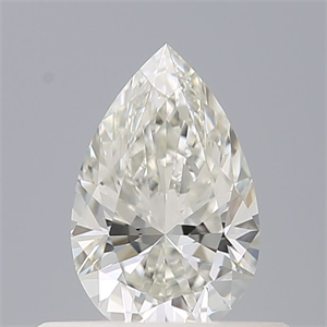 Picture of Natural Diamond 0.41 Carats, Pear with  Cut, G Color, VVS2 Clarity and Certified by IGI