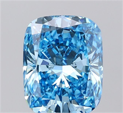 Picture of Lab Grown Diamond 2.06 Carats, CUSHION MODIFIED with  Cut, Fancy Vivid Blue Color, VS1 Clarity and Certified by IGI