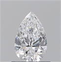 Natural Diamond 0.71 Carats, Pear with  Cut, D Color, VS2 Clarity and Certified by GIA