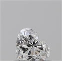 Natural Diamond 0.56 Carats, Heart with  Cut, F Color, SI2 Clarity and Certified by GIA