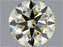 Natural Diamond 1.50 Carats, Round with Excellent Cut, M Color, VVS1 Clarity and Certified by HRD