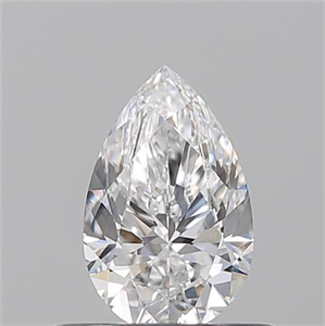 Picture of Natural Diamond 0.51 Carats, Pear with  Cut, E Color, VVS2 Clarity and Certified by GIA