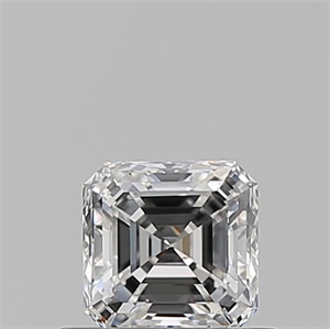 Picture of Natural Diamond 0.51 Carats, Asscher with  Cut, E Color, VS2 Clarity and Certified by GIA