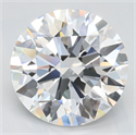 Lab Grown Diamond 2.90 Carats, Round with Ideal Cut, D Color, VVS1 Clarity and Certified by IGI