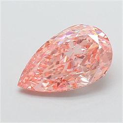 Picture of Lab Grown Diamond 2.53 Carats, Pear with  Cut, Fancy Vivid Pink Color, VS1 Clarity and Certified by IGI