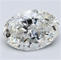 Diamante Natural 3.01 quilates, Ovalado , Color H, claridad SI1 y certificado GIA