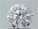 Natural Diamond 0.90 Carats, Round with Excellent Cut, D Color, SI1 Clarity and Certified by GIA