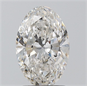Natural Diamond 1.50 Carats, Oval with  Cut, H Color, SI2 Clarity and Certified by GIA