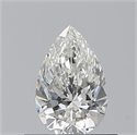 Natural Diamond 0.55 Carats, Pear with  Cut, H Color, VVS2 Clarity and Certified by GIA