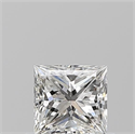 Natural Diamond 0.53 Carats, Princess with  Cut, F Color, VS2 Clarity and Certified by GIA