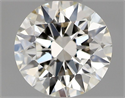 Natural Diamond 0.50 Carats, Round with Excellent Cut, J Color, VVS1 Clarity and Certified by GIA