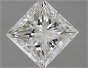 Natural Diamond 0.50 Carats, Princess with  Cut, H Color, VVS2 Clarity and Certified by IGI