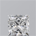 Natural Diamond 1.21 Carats, Princess with  Cut, E Color, VS1 Clarity and Certified by GIA