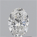 Natural Diamond 0.50 Carats, Oval with  Cut, E Color, VVS1 Clarity and Certified by GIA