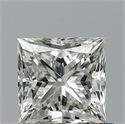 Natural Diamond 0.80 Carats, Princess with  Cut, G Color, VVS2 Clarity and Certified by IGI
