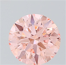 Picture of Lab Grown Diamond 2.03 Carats, Round with Ideal Cut, Fancy Vivid Pink Color, VVS2 Clarity and Certified by IGI