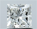 Natural Diamond 1.00 Carats, Princess with  Cut, G Color, VVS2 Clarity and Certified by IGI
