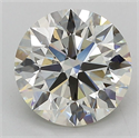Lab Grown Diamond 3.01 Carats, Round with Excellent Cut, J Color, VS1 Clarity and Certified by IGI