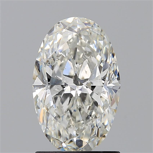 Picture of Natural Diamond 1.30 Carats, Oval with  Cut, H Color, SI2 Clarity and Certified by GIA