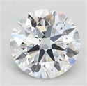 Lab Grown Diamond 2.36 Carats, Round with Excellent Cut, D Color, VVS1 Clarity and Certified by GIA