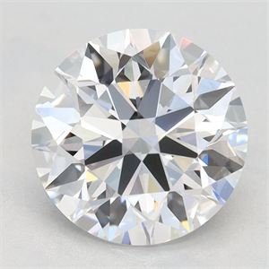 Picture of Lab Grown Diamond 2.36 Carats, Round with Excellent Cut, D Color, VVS1 Clarity and Certified by GIA