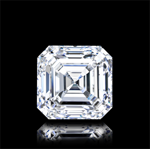 Picture of Natural Diamond 3.51 Carats, Asscher with  Cut, E Color, VVS1 Clarity and Certified by GIA