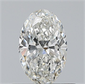 Natural Diamond 0.50 Carats, Oval with  Cut, G Color, VS2 Clarity and Certified by GIA