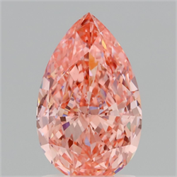 Picture of Lab Grown Diamond 2.05 Carats, Pear with  Cut, Fancy Vivid Pink Color, VVS2 Clarity and Certified by IGI