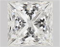 Natural Diamond 0.53 Carats, Princess with  Cut, H Color, IF Clarity and Certified by GIA