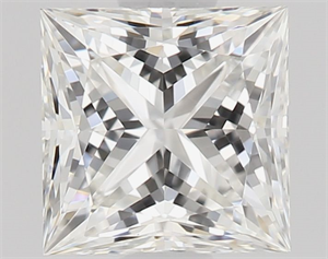Picture of Natural Diamond 0.53 Carats, Princess with  Cut, H Color, IF Clarity and Certified by GIA