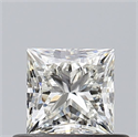 Natural Diamond 0.55 Carats, Princess with  Cut, I Color, SI1 Clarity and Certified by GIA