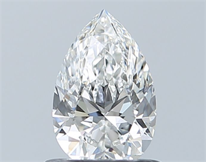 Foto Diamante Natural 0.70 quilates, De pera , Color G, claridad VVS1 y certificado GIA de