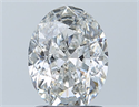 Natural Diamond 1.51 Carats, Oval with  Cut, F Color, SI2 Clarity and Certified by GIA