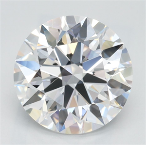 Picture of Lab Grown Diamond 2.80 Carats, Round with Ideal Cut, D Color, VVS1 Clarity and Certified by IGI