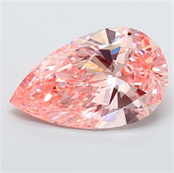 Picture of Lab Grown Diamond 5.02 Carats, Pear with  Cut, Fancy Vivid Pink Color, VVS2 Clarity and Certified by IGI
