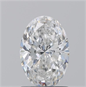 Natural Diamond 1.21 Carats, Oval with  Cut, F Color, SI2 Clarity and Certified by GIA